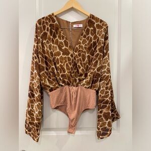 Buddy Love Giraffe Print Blouse
